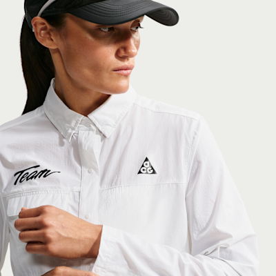 Nike ACG Aireez Düğmeli Uzun Kollu Grafikli Kadın Arazi Koşusu Üstü görsel 3