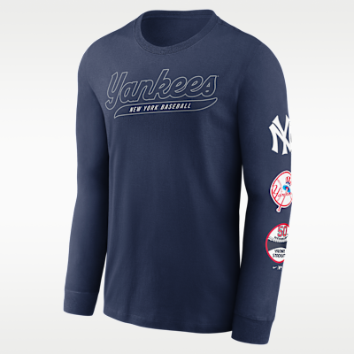 New York Yankees Cooperstown Knockout Men's Nike MLB Long-Sleeve T-Shirt