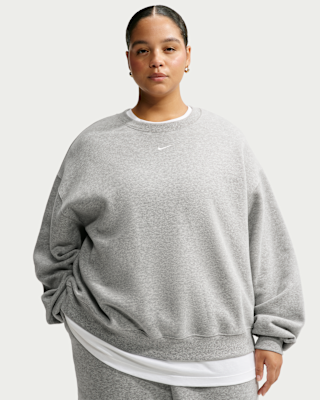 Женский свитшот Nike Studio Fleece Medium Weight Oversized Crew-Neck (Plus Size)