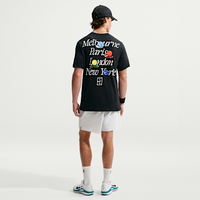 NikeCourt Dri-FIT Erkek Tenis Tişörtü görsel 5