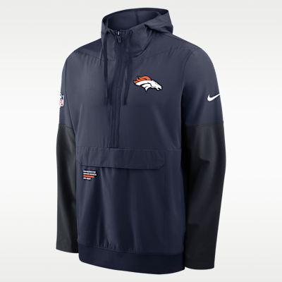 Denver Broncos Well Rounded Anorak Men's Nike NFL 1/2-Zip Hooded Jacket