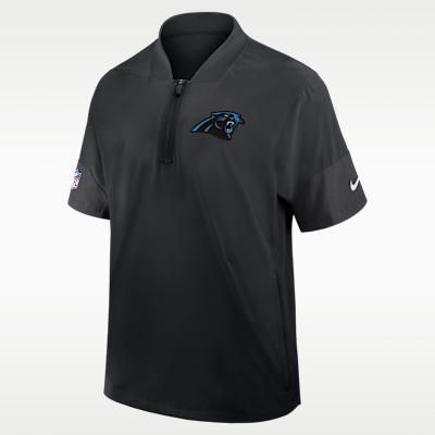 Carolina Panthers Sideline Coach Men's Nike NFL 1/2-Zip Short-Sleeve Jacket
