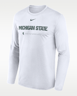 Мужская футболка Michigan State Courtside Basketball Shootaround Legend Nike Dri-FIT College Long-Sleeve для баскетбола