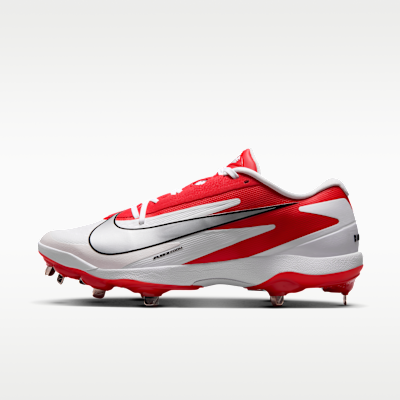 Nike Diamond Standout MTL Baseball Cleats (White/University Red/Metallic Silver)
