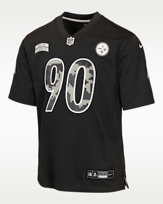 Детские джерси T.J. Watt Pittsburgh Steelers Salute to Service Big Kids' Nike NFL Game Jersey