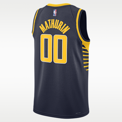Jersey Nike Dri-FIT de la NBA Swingman para hombre Indiana Pacers Icon Edition