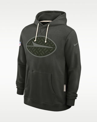 Мужское худи New York Jets Rivalries Collection Sideline Nike Dri-FIT NFL Pullover Hoodie