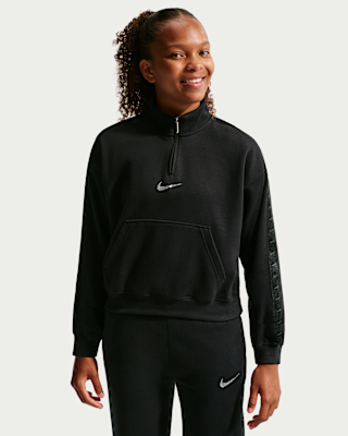 Детский свитшот Nike Sportswear Studio Fleece Big Kids' (Girls') 1/4-Zip