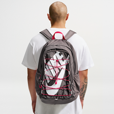 nike backpacks grey Heritage Smoke Grey/White Backpack Long Beach Skate Co A side pocket with hook Nike Premium Backpack In Pink