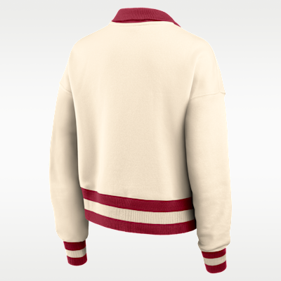 Alabama Legacy Women's Nike College Cropped 1/4-Zip Crew