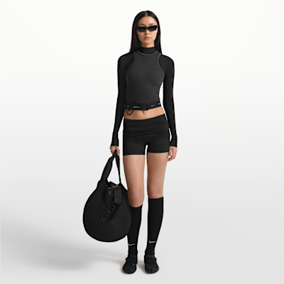 NikeSKIMS 매트 여성 3인치 폴드 오버 웨이스트밴드 쇼츠