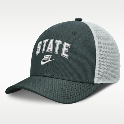 Michigan State Legacy Arch Rise Men's Nike Dri-FIT College Trucker Adjustable Hat