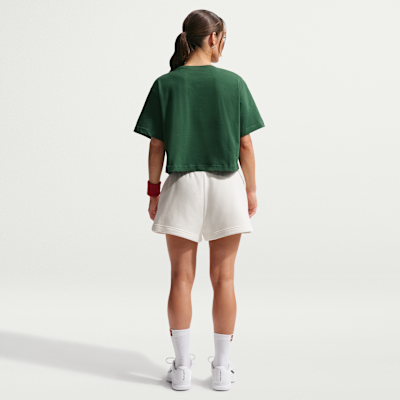 Nike Kısaltılmış Kadın Tenis Tişörtü görsel 5