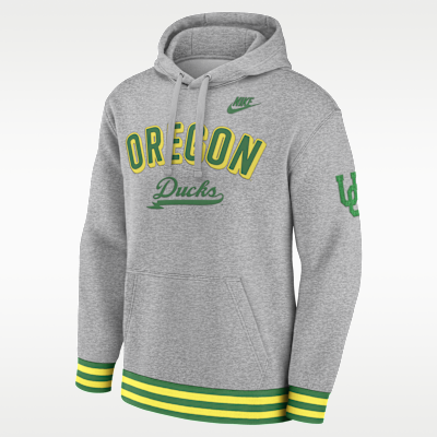 Sudadera universitaria con gorro sin cierre Nike Oregon Legacy Retro para hombre
