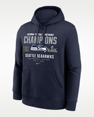 Мужское худи Seattle Seahawks 2026 NFC Champions Team Nation Nike NFL Pullover Hoodie