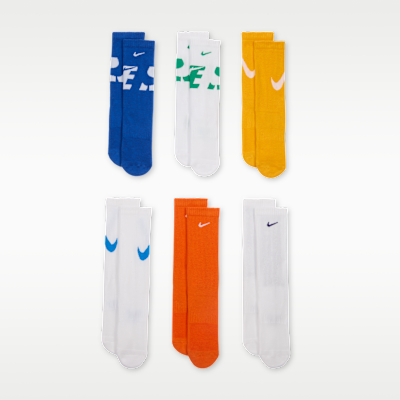 Calcetines largos con amortiguación para niños Nike Everyday (6 pares)