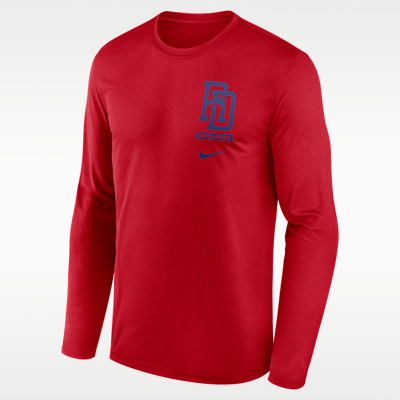 Playera de manga larga Nike Dri-FIT para hombre Dominican Republic National Baseball Team 2026 World Baseball Classic 2-Hit Legend