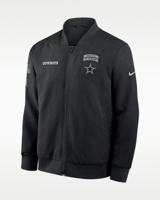 Мужская куртка Dallas Cowboys Salute to Service Sideline Nike NFL Full-Zip Bomber