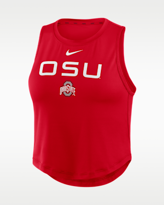 Женские Ohio State One Nike Dri-Fit Cropped Tank Top