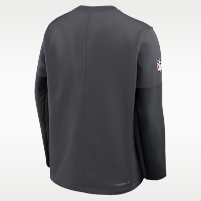 Playera de manga larga Nike Therma-FIT de la NFL para hombre Cleveland Browns Scripted To Win Sideline Coach
