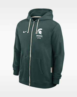 Мужское худи Michigan State Sideline Standard Issue Nike Dri-FIT College Full-Zip Hoodie