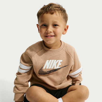 Sudadera de cuello redondo de French Terry oversized infantil Nike Sportswear In The Zone