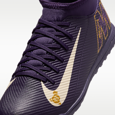 Tacos de fútbol TF high para niños talla grande Nike Jr. Mercurial Superfly 10 Club "Kylian Mbappé"
