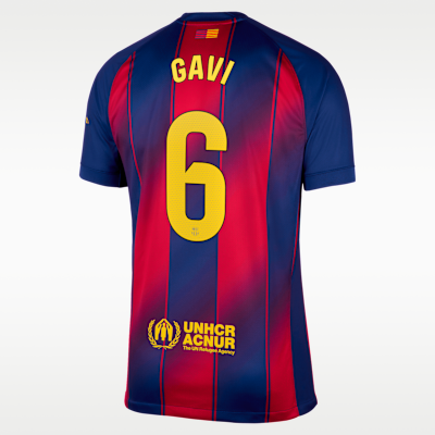 Jersey de fútbol Nike Dri-FIT del Barcelona local 2025/26 Stadium Gavi para hombre