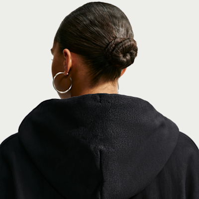 Nike Studio Kalın Fleece Oversize Tam Boy Fermuarlı Kadın Kapüşonlu Üstü görsel 6
