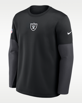 Мужская футболка Las Vegas Raiders Scripted To Win Sideline Coach Nike Therma-FIT NFL Long-Sleeve
