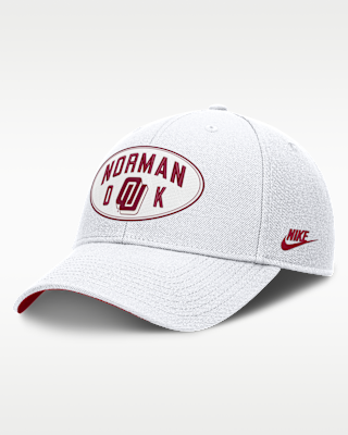 Женские Oklahoma Legacy Letter Location Rise Nike Dri-FIT College A-Frame Adjustable Hat