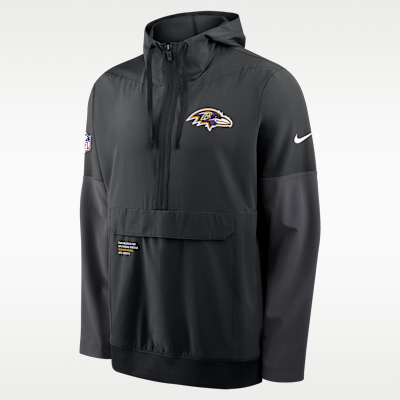 Baltimore Ravens Well Rounded Anorak Men's Nike NFL 1/2-Zip Hooded Jacket