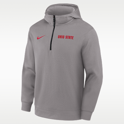 Sudadera universitaria con gorro y cierre de 1/4 Nike Dri-FIT para hombre Ohio State Coaches Premium