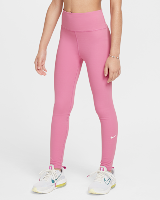 Детские тайтсы Nike One Big Kids' (Girls') Dri-FIT High-Waisted Leggings