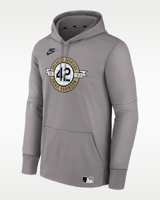 Мужское худи Brooklyn Dodgers Authentic Collection 2026 Jackie Robinson Day Nike Therma MLB Pullover Hoodie