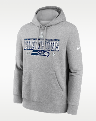 Мужское худи Seattle Seahawks 2026 NFC Champions Trophy Collection Nike NFL Pullover Hoodie