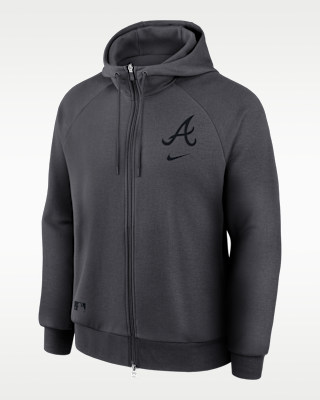 Мужское худи Atlanta Braves Authentic Collection Nike Dri-Fit MLB Full-Zip Hoodie