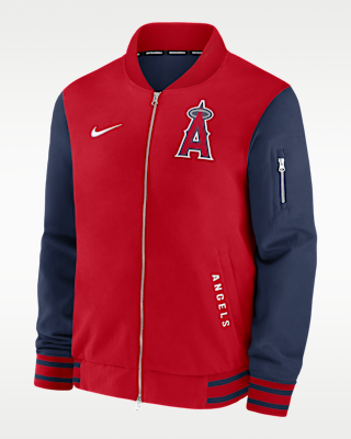 Мужская куртка Los Angeles Angels Authentic Collection Dugout Nike MLB Full-Zip Bomber