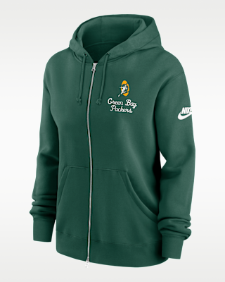 Женское худи Green Bay Packers Phoenix Rewind Nike NFL Full-Zip Hoodie