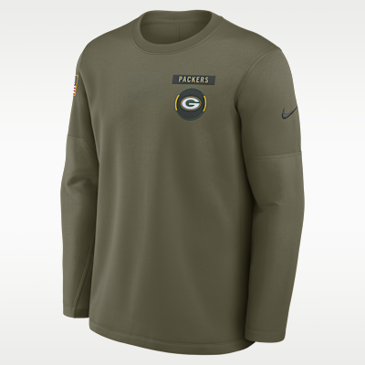 Green Bay Packers Salute to Service Sideline Triumphant Win Coach Men's Nike NFL Pullover Crew