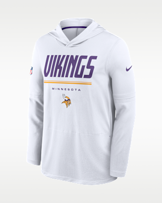 Мужские  Minnesota Vikings Sideline Nike Dri-FIT NFL Long-Sleeve Hooded Top