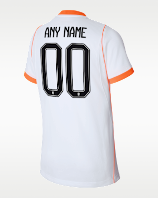 Детские джерси Netherlands 2026 Stadium Away Big Kids' Nike Dri-FIT Soccer Replica Custom Jersey By You