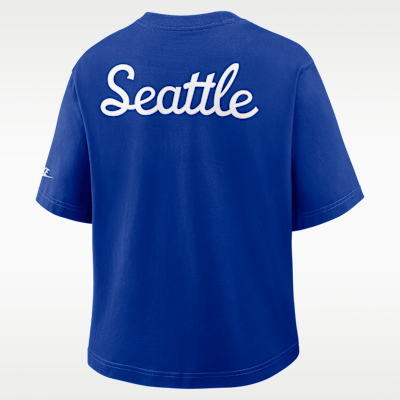 Seattle Seahawks Rewind Pocket Boxy Women's Nike NFL T-Shirt