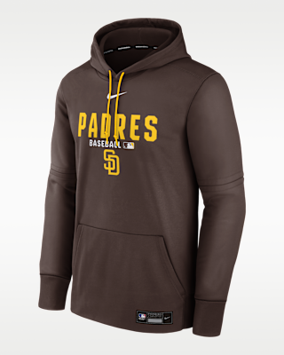 Мужское худи San Diego Padres Authentic Collection Nike Therma MLB Pullover Hoodie