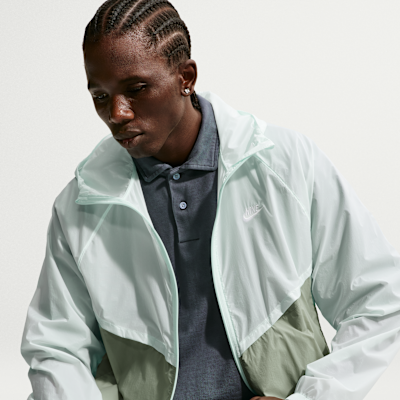 Nike Windrunner Astarsız Tam Boy Fermuarlı UV Erkek Ceketi görsel 3