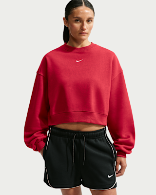Женские  Nike Studio Fleece Medium Weight Oversized Cropped Crew
