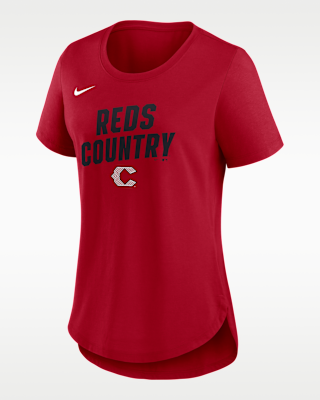 Женская футболка Cincinnati Reds Team Phrase City Connect Lockup Nike MLB