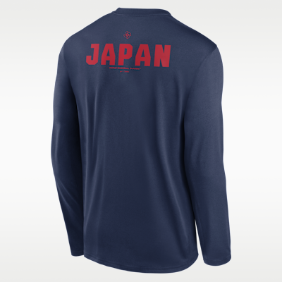 Japan National Baseball Team 2026 World Baseball Classic 2-Hit Legend Men's Nike Dri-FIT Long-Sleeve T-Shirt