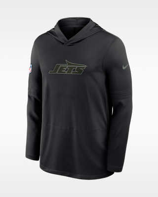 Мужские New York Jets Rivalries Collection Sideline Nike Dri-FIT NFL Long-Sleeve Hooded Top