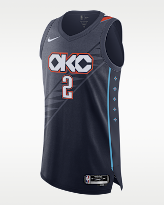 Мужские джерси Shai Gilgeous-Alexander Oklahoma City Thunder City Edition Nike Dri-FIT ADV NBA Authentic Jersey